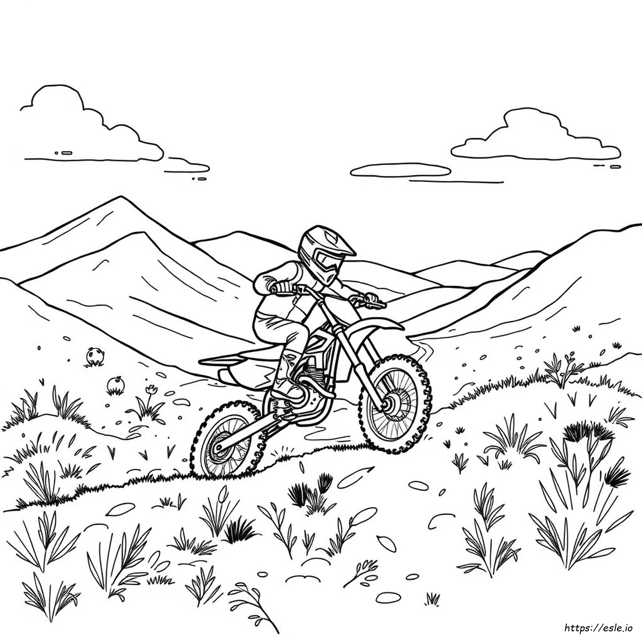 Dirt Bike Colouring Sheets