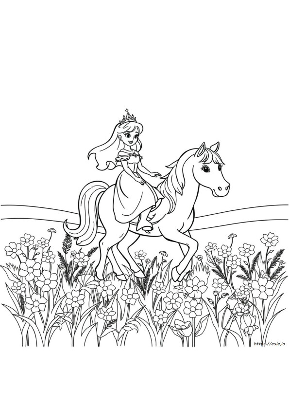 Princess And Pony Coloring Pages