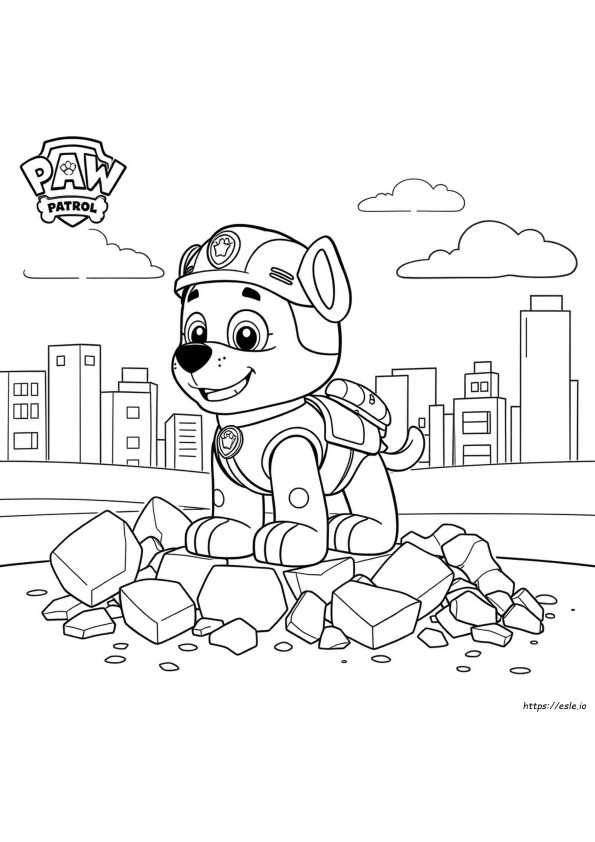 Coloriage Rubble Pat Patrouille Gratuit
