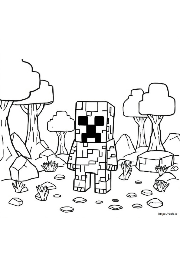 Creeper Para Colorear
