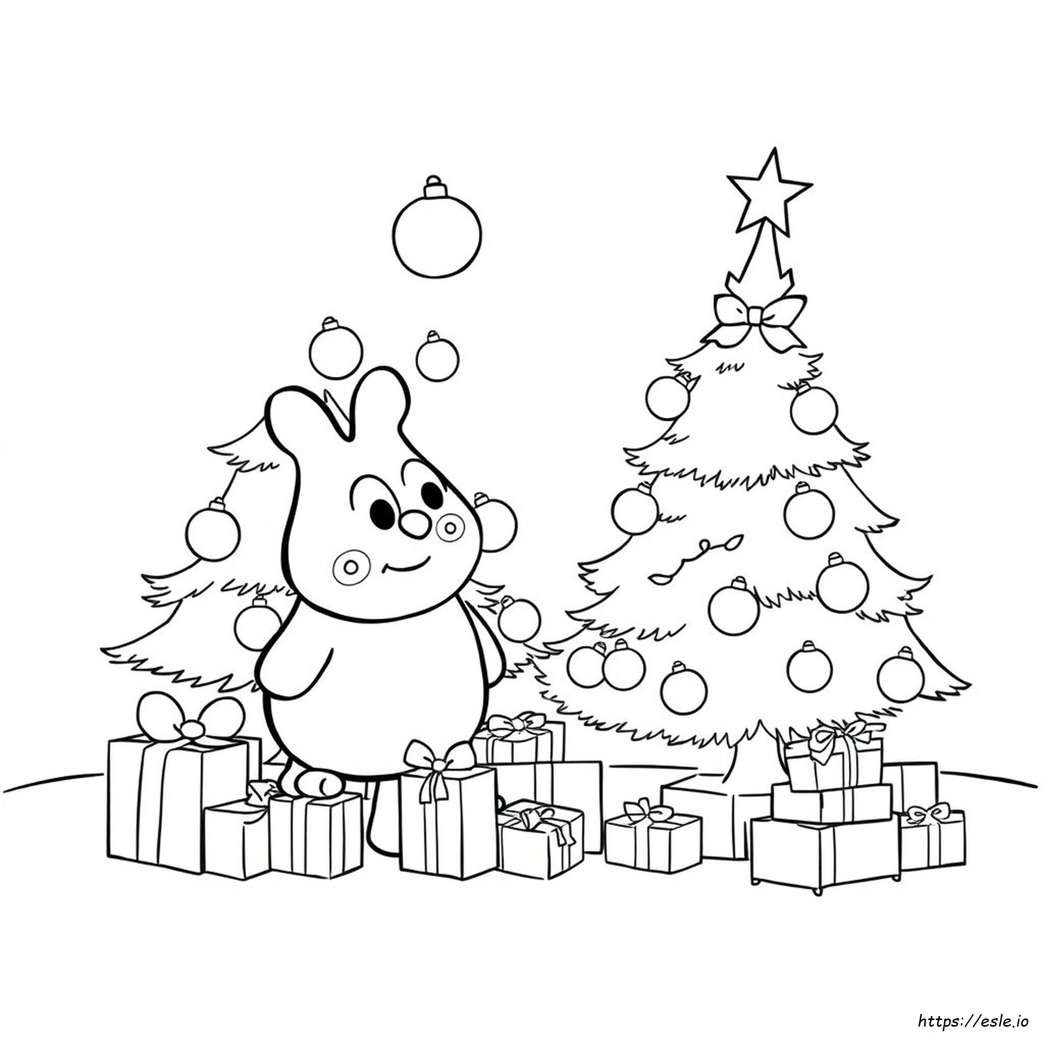 Keroppi Christmas Coloring Pages