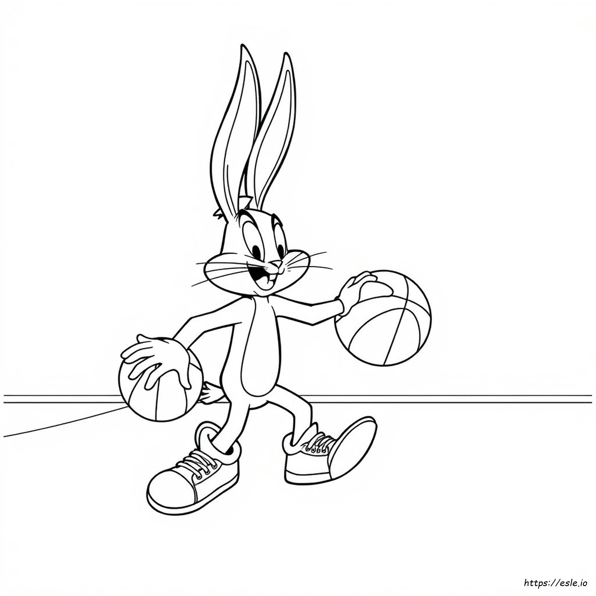 Bugs Bunny Basketball Coloring Pages
