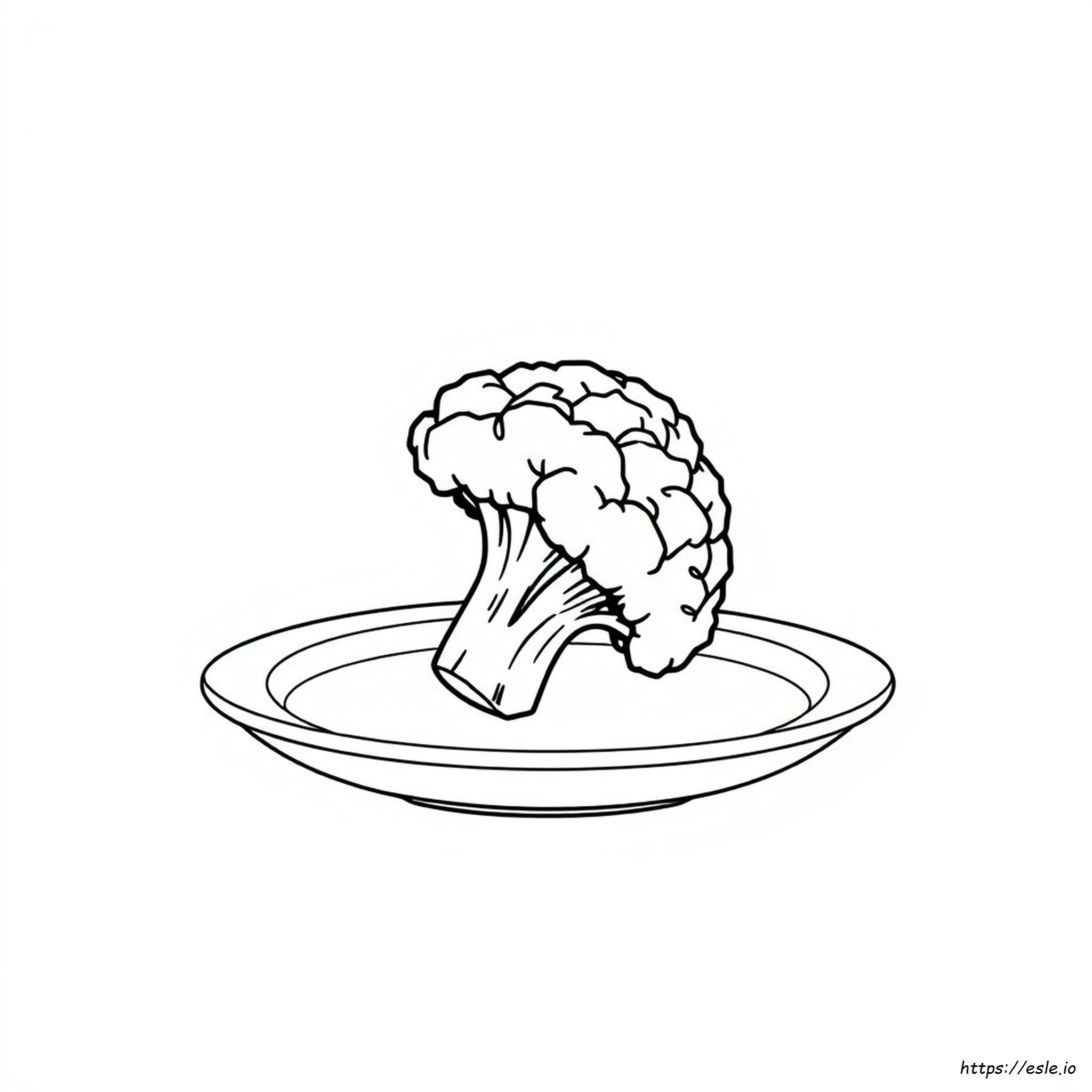 Coloring Broccoli Clipart