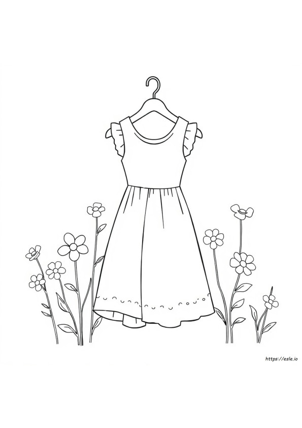 Beautiful Dress Dress Coloring Pages