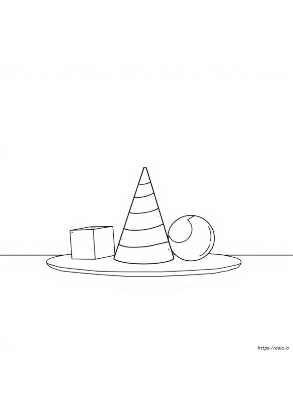Cone Coloring Page