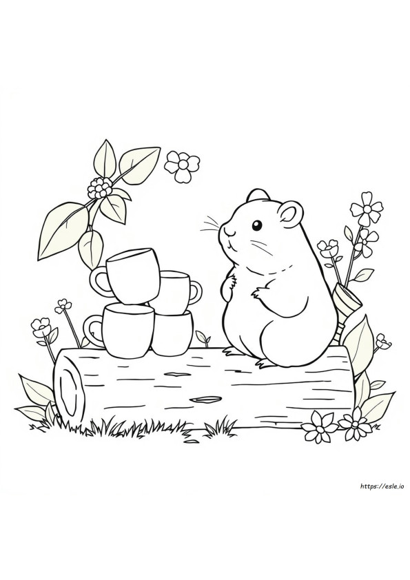 Halaman Mewarnai Hamster
