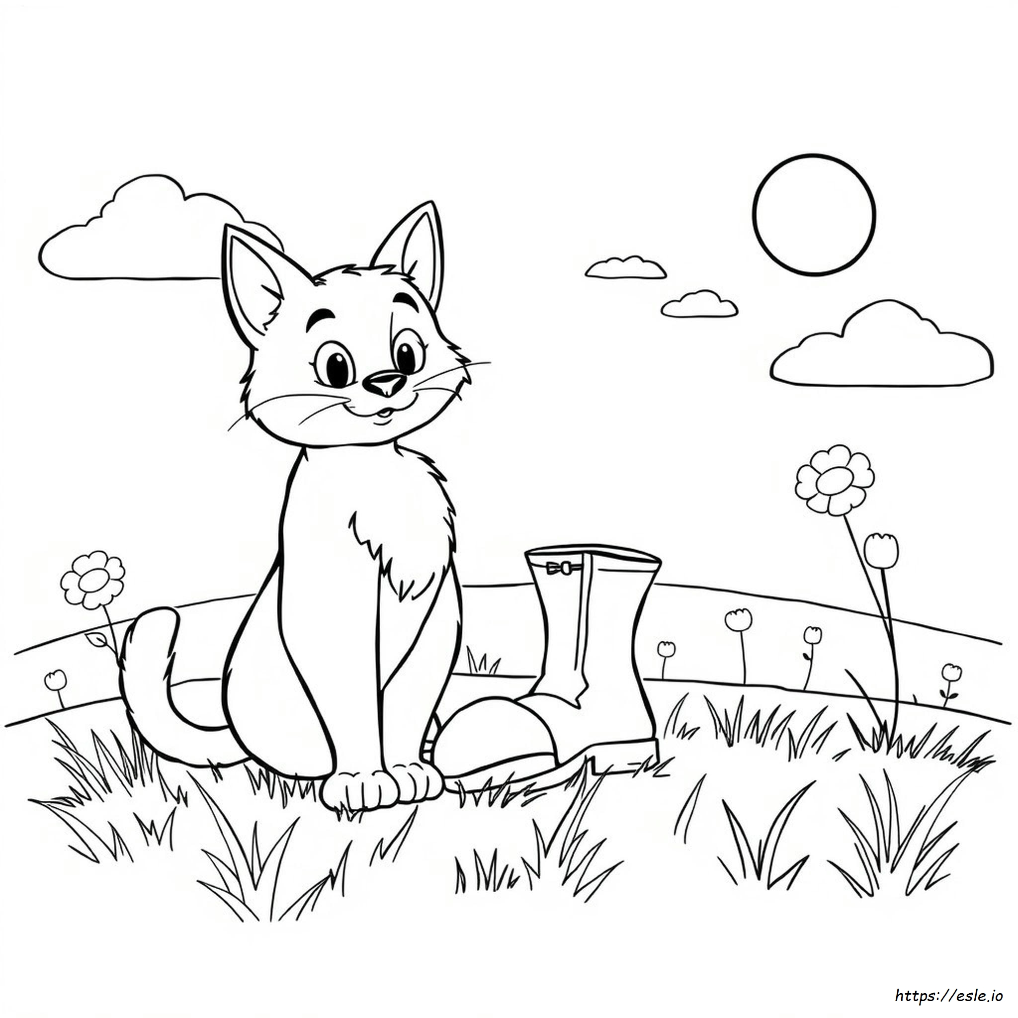 Gestiefelter Kater Ausmalbilder