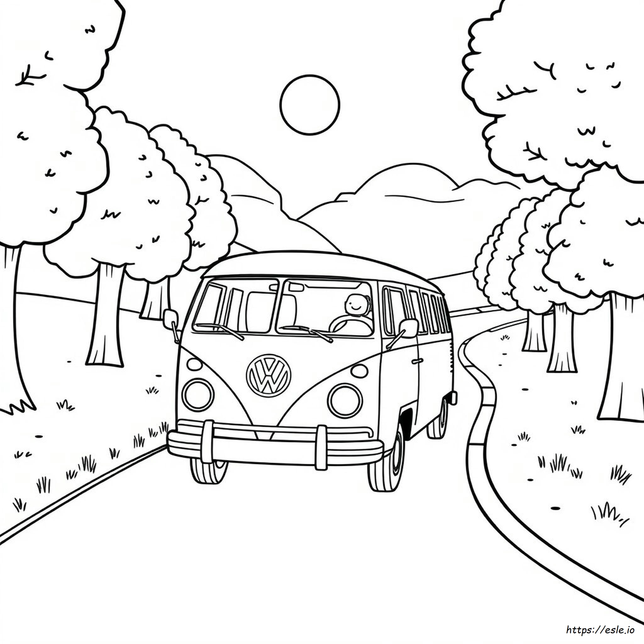 Volkswagen Bus Coloring Pages