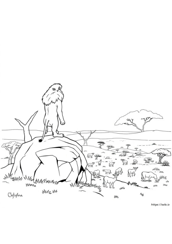 Pagina Da Colorare Di Mufasa