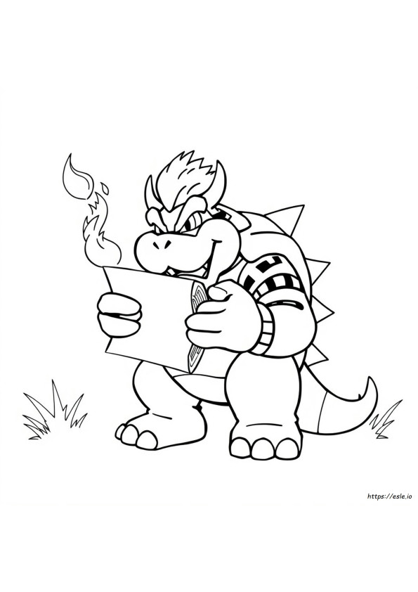 Papír Bowser Színező Oldalak