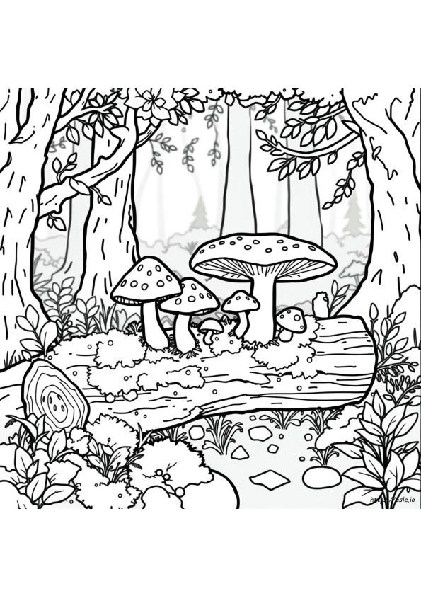 Dibujos Para Colorear De Hongos