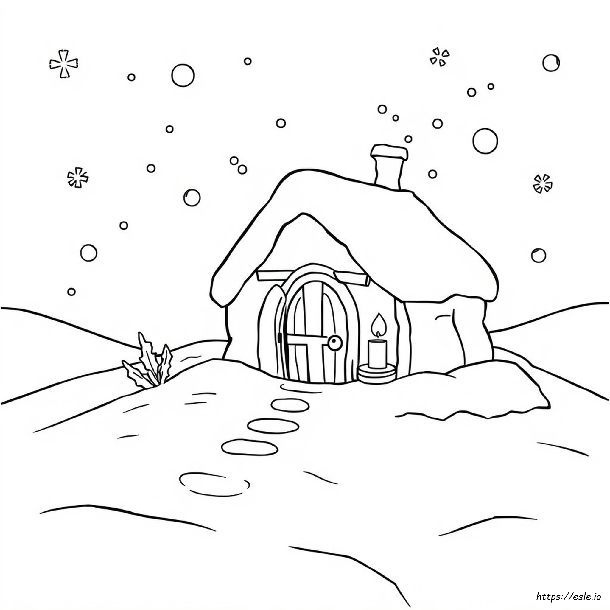 Free Printable Ice House Coloring Page