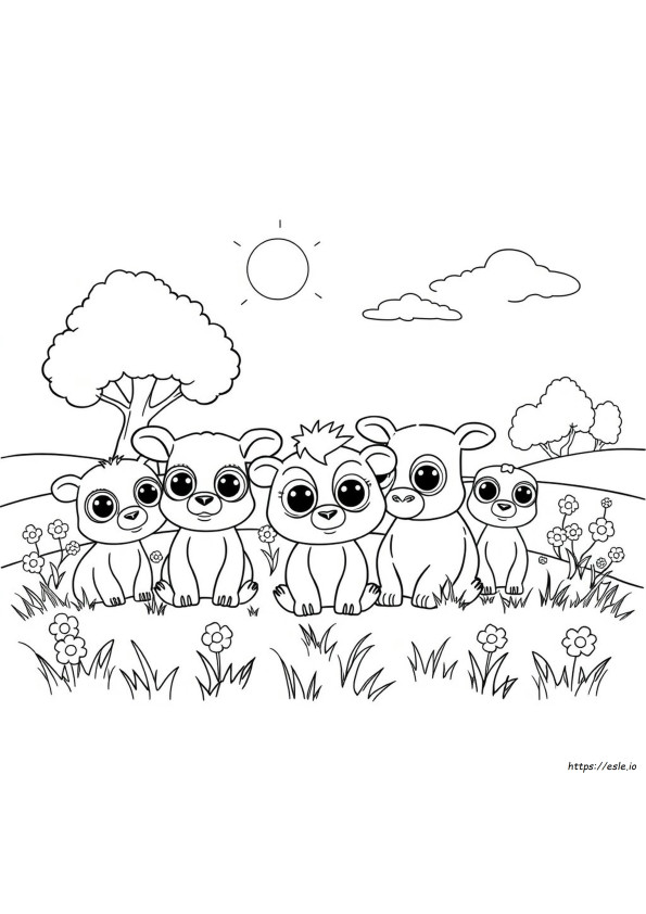 Big Eyed Animals Coloring Pages