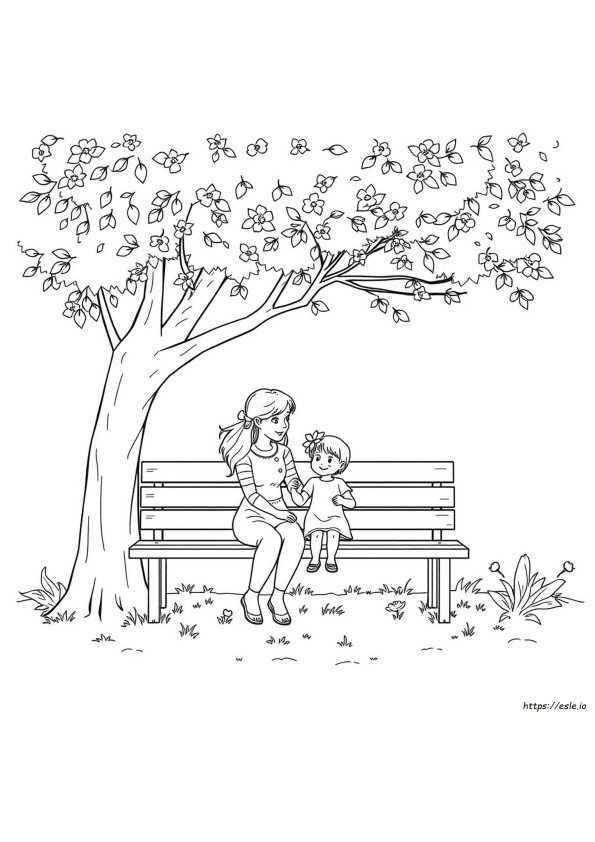 Mom And Me Coloring Pages