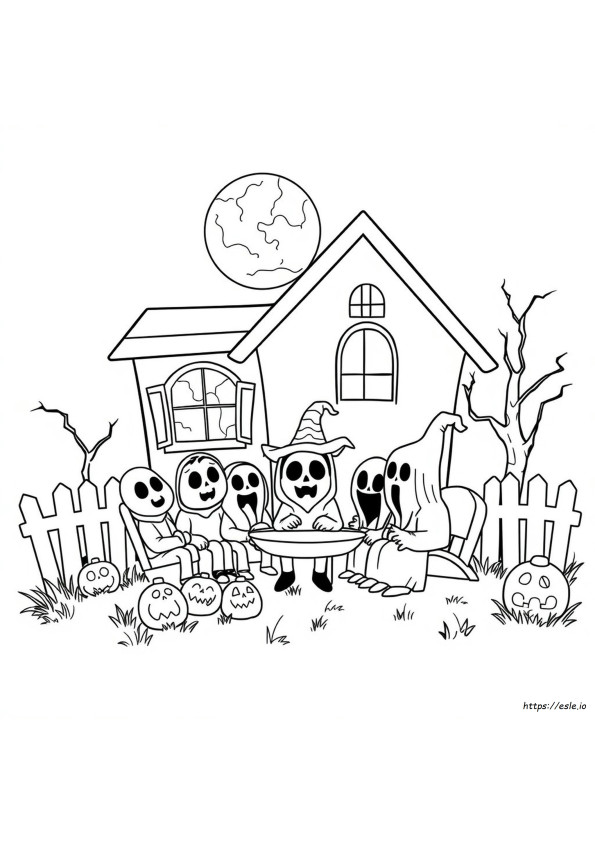 Spooky Friends Coloring Book