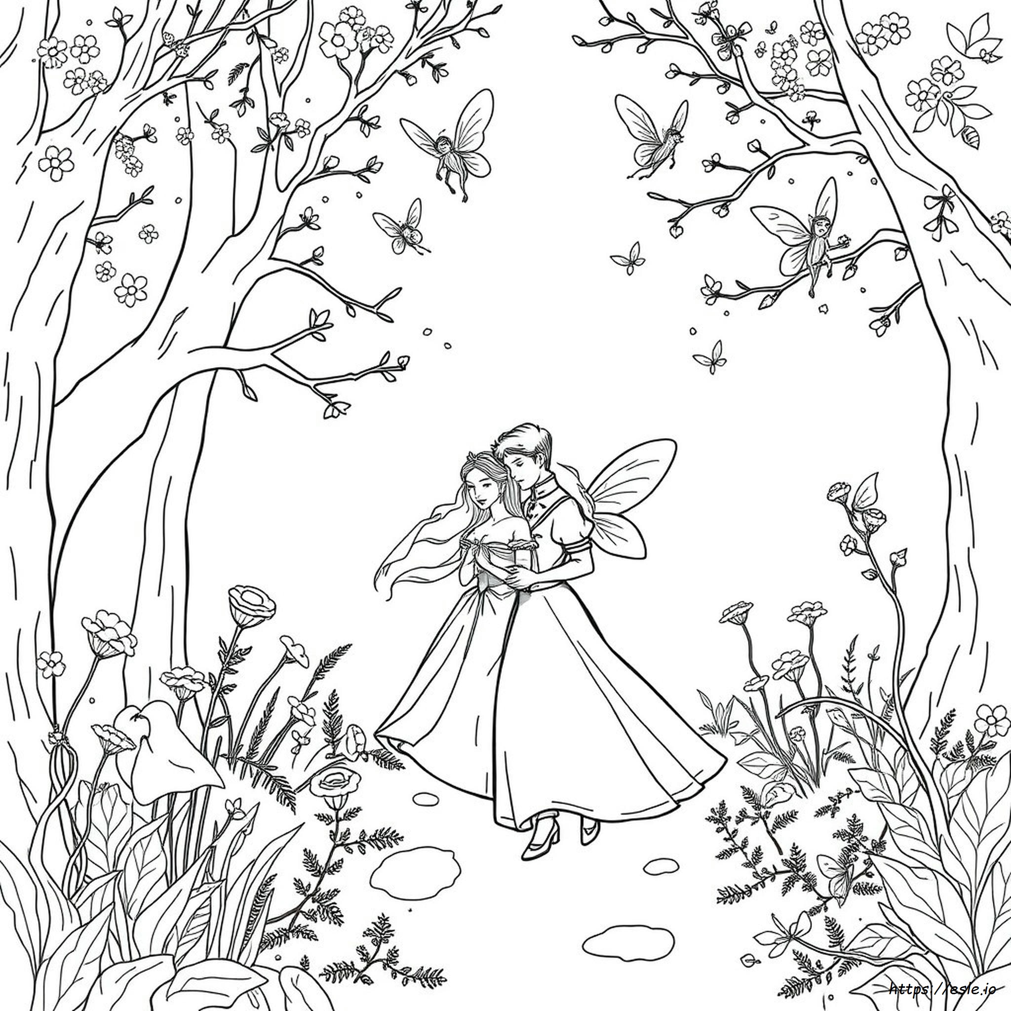 Fantasy Romance Coloring Pages