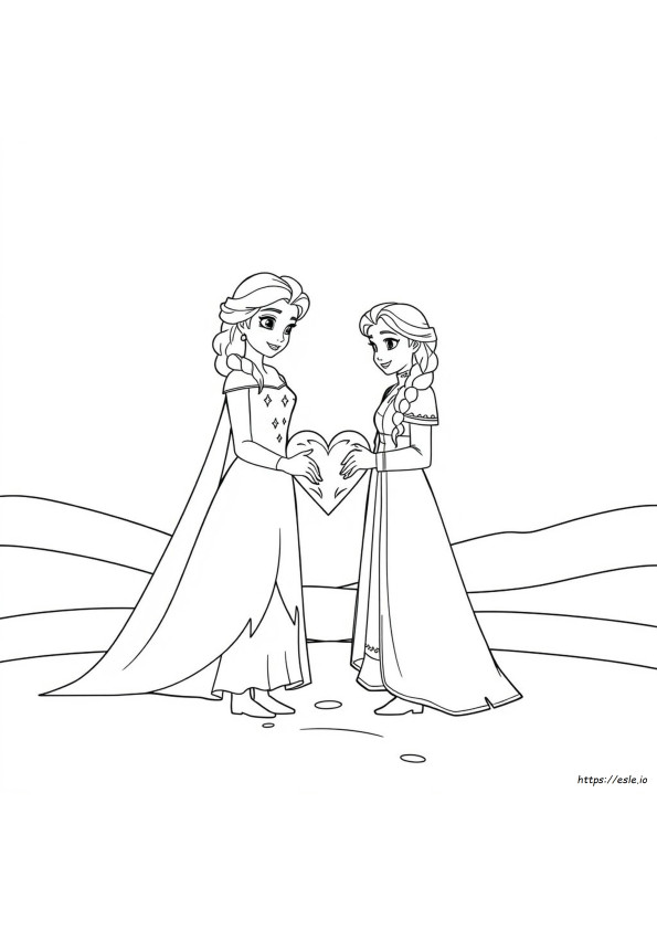 Coloring Pages Of Elsa And Anna