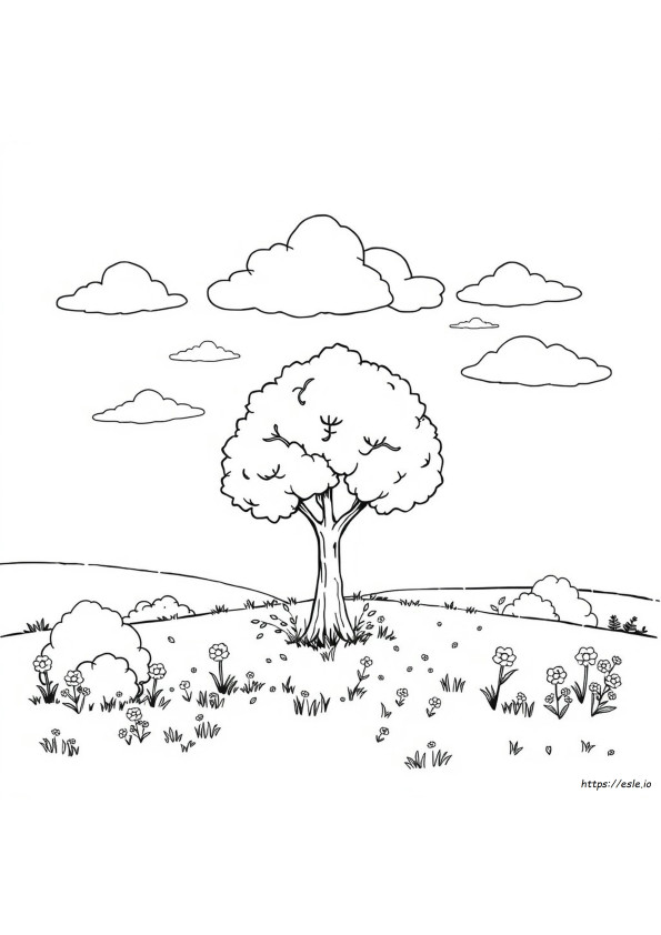 Desenhos De Natureza Para Colorir A Lápis