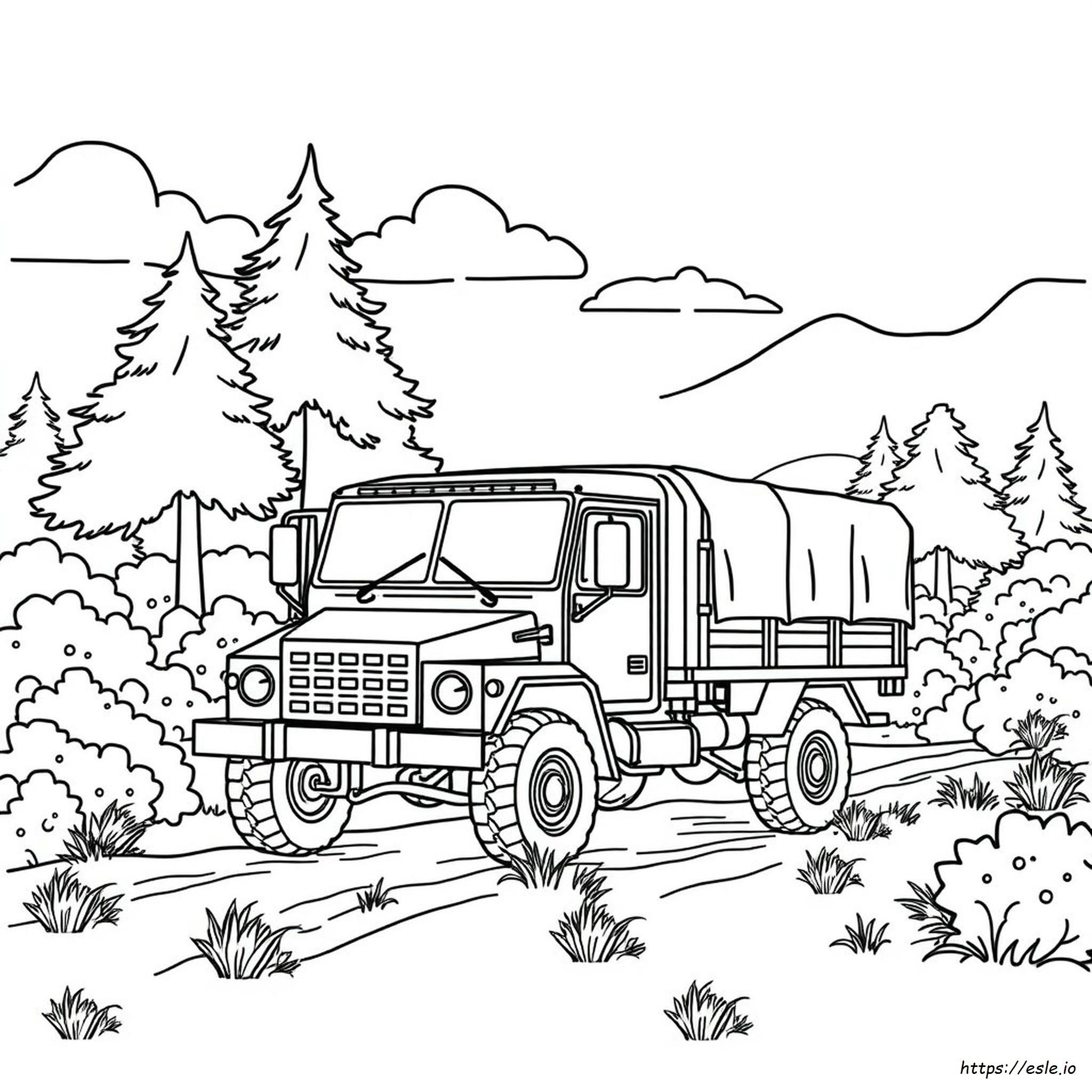Camion Militare Da Colorare