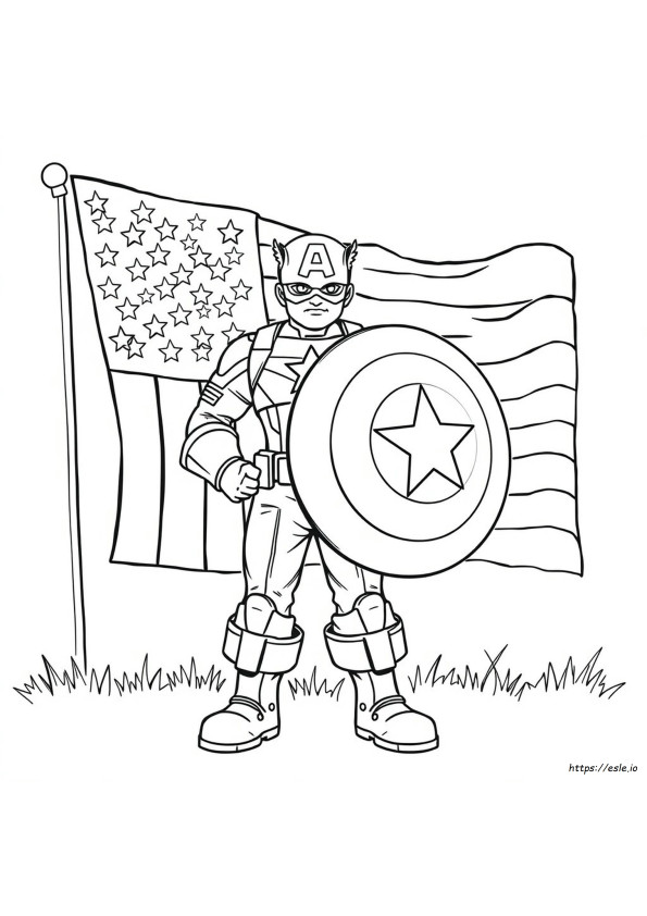 Disegni Da Colorare Dello Scudo Di Capitan America