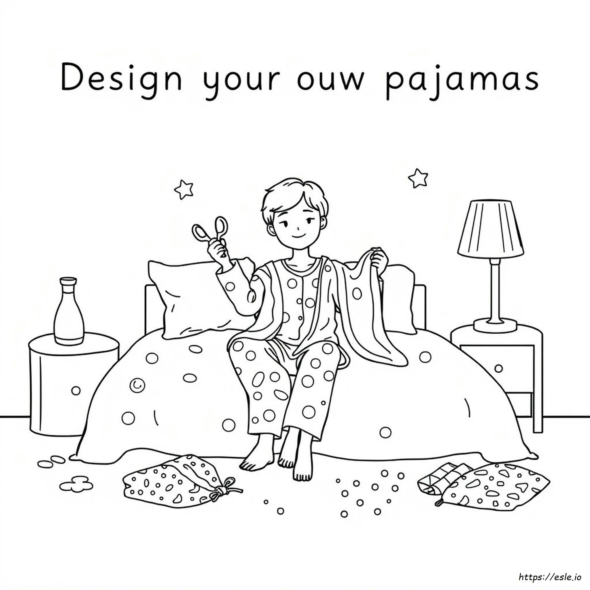 Design Your Own Pajamas Coloring Page