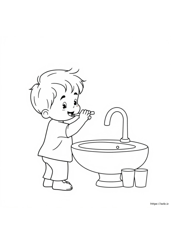 Coloriage Je Me Brosse Les Dents