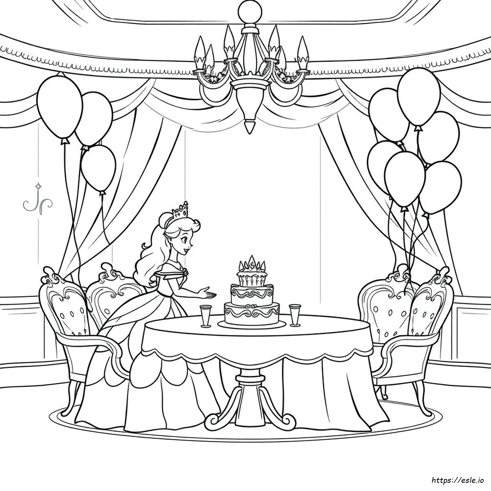 Princess Party Coloring Pages