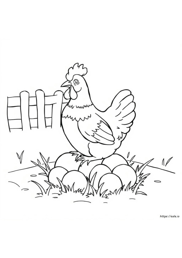 Hen Kleurplaat