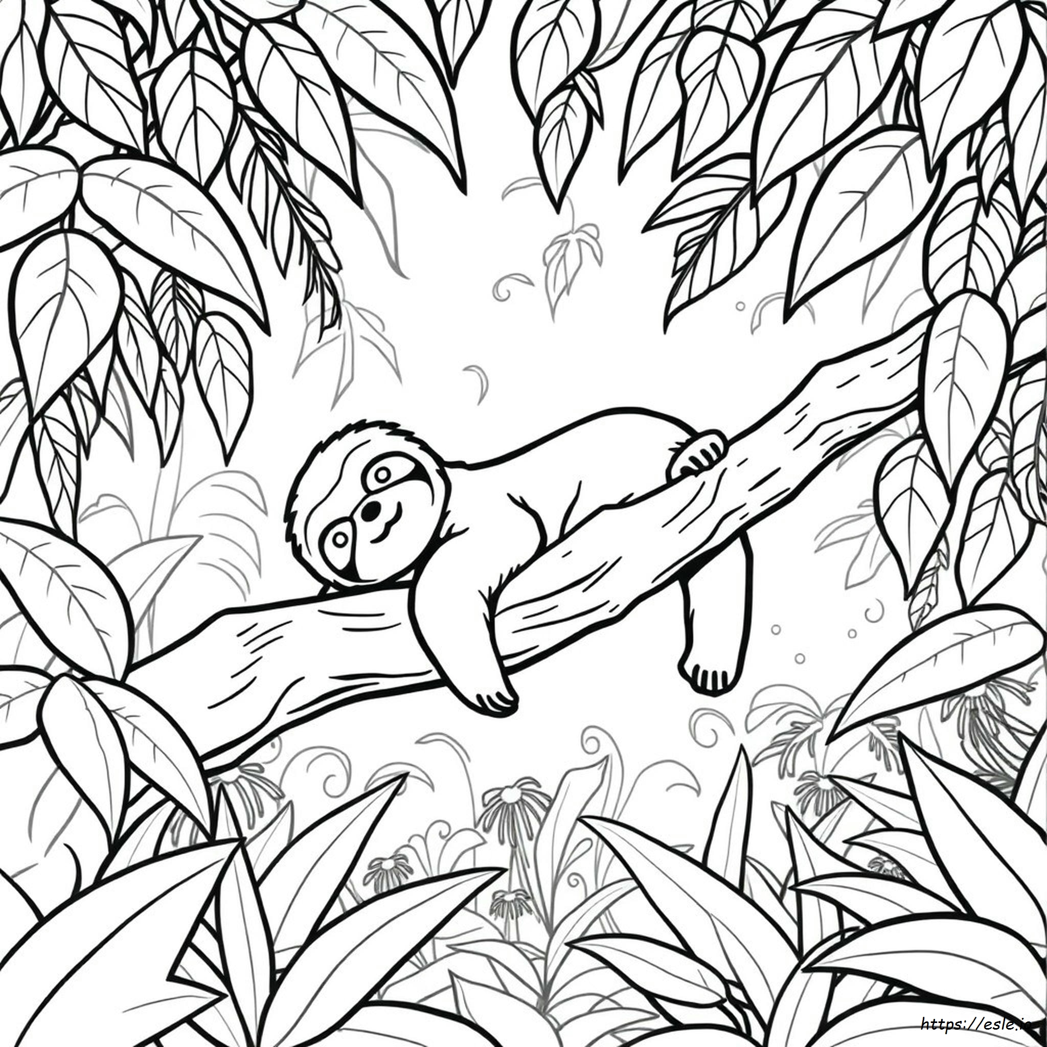 Sloth Coloring Pages To Print