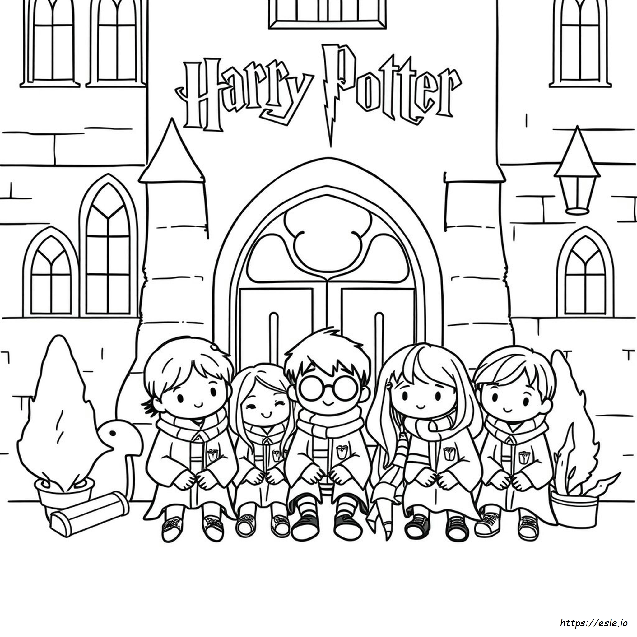 Coloriages Harry Potter Mignons