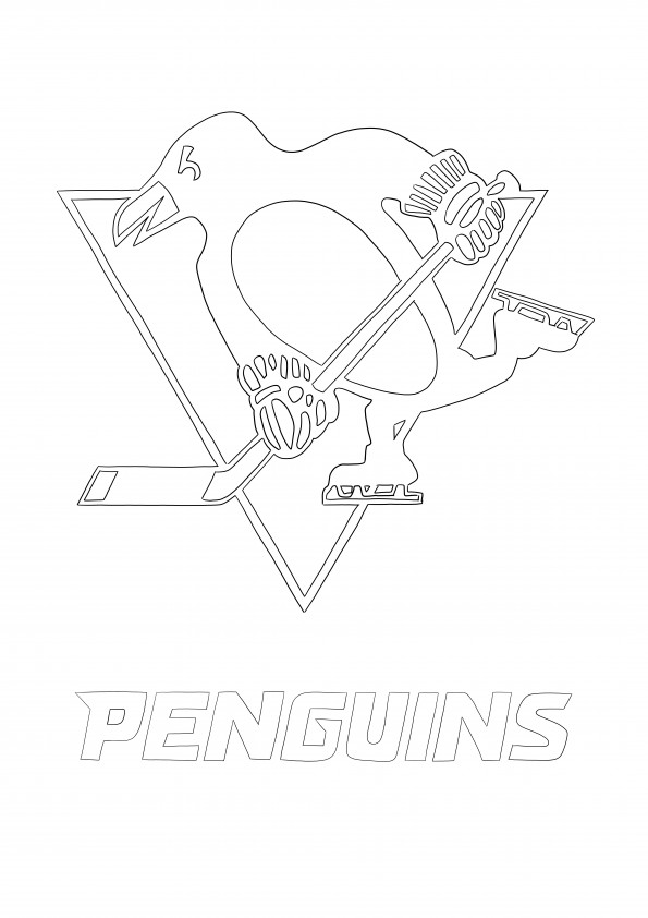 Pittsburgh Penguins Logo free image to download and color for kids