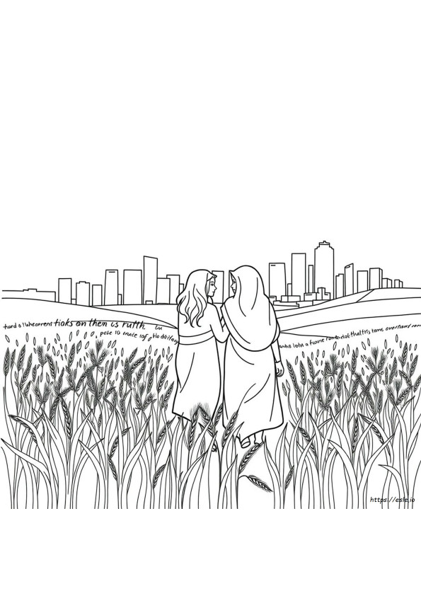 Ruth And Naomi Coloring Sheet