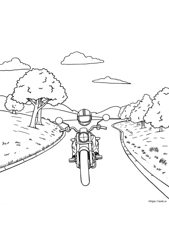Gambaran Halaman Mewarnai Sepeda Motor