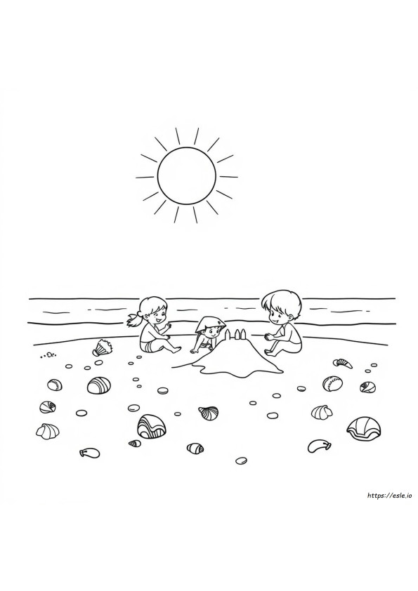 Coloring Summer Worksheets For Kindergarten