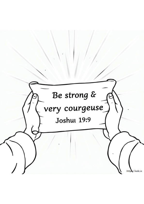 Joshua 1:9 Kleurplaat