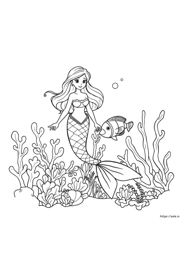 Mermaid Picture To Color And Print