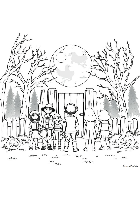 Stranger Things Halloween Ausmalbilder