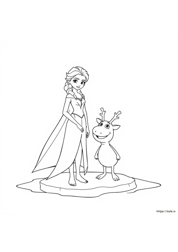 Elsa And Nokk Coloring Pages