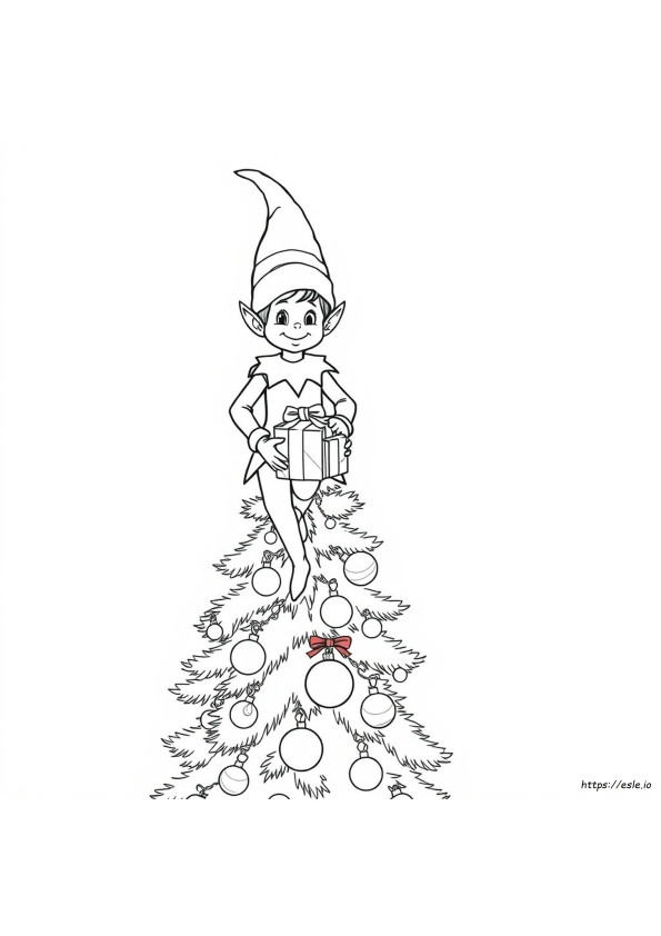 Elf.On The Shelf Coloring Page
