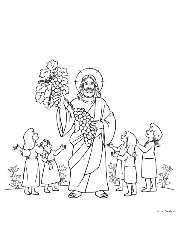 Jesus Is The Vine Coloring Page