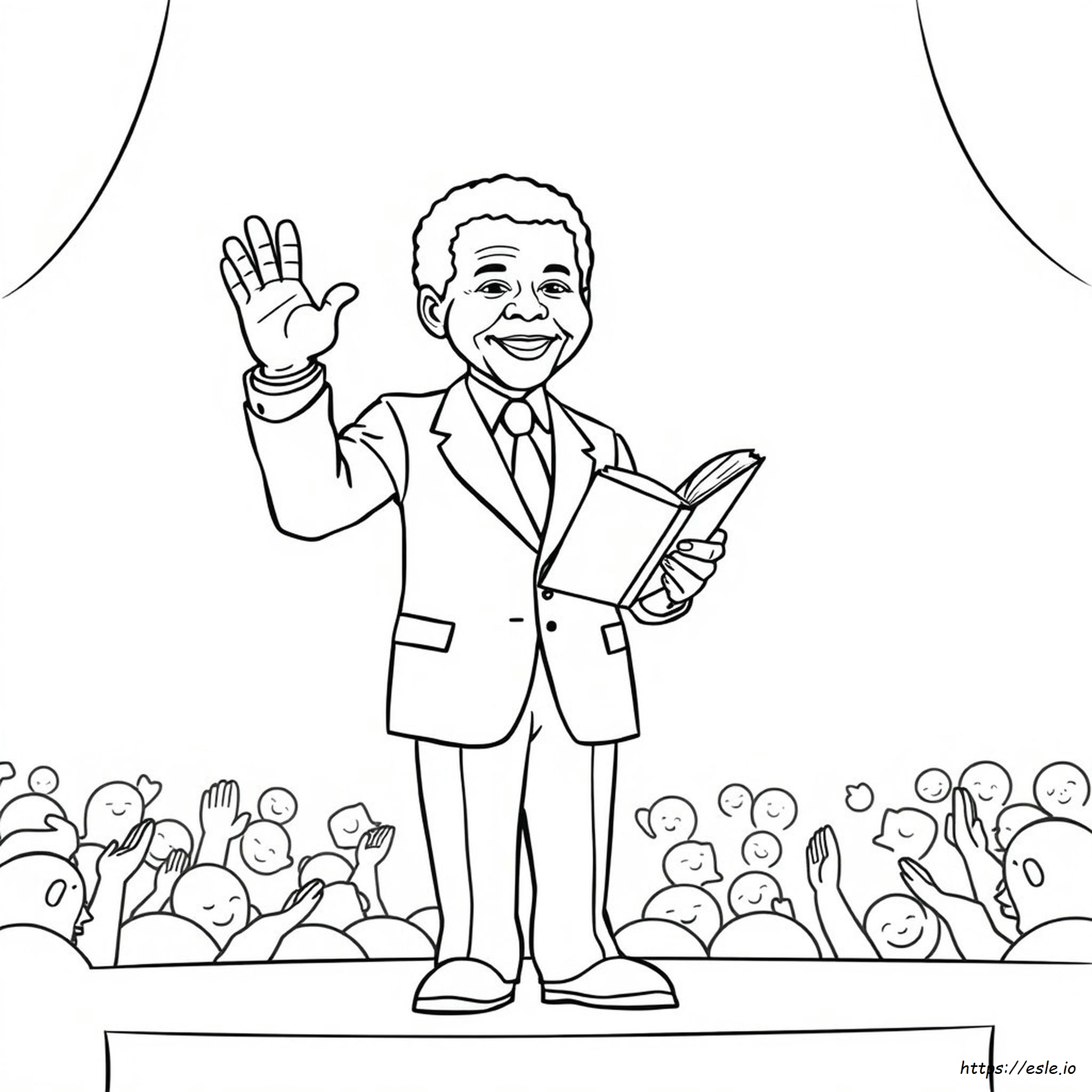 Nelson Mandela Kleurplaten kleurplaat