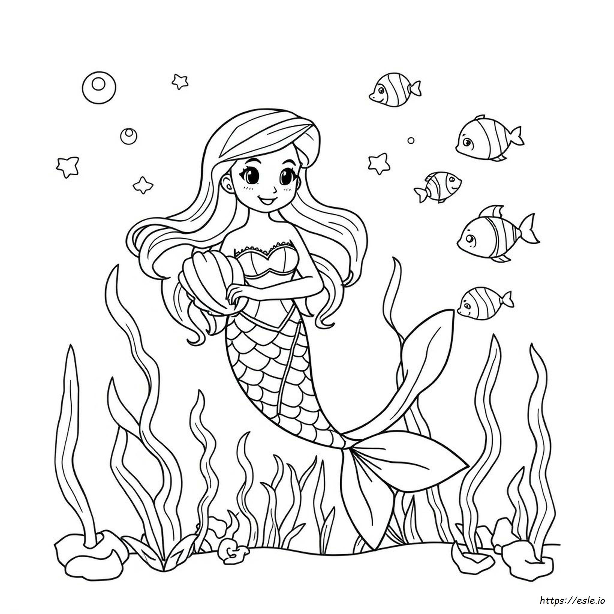 Sirena Para Colorear