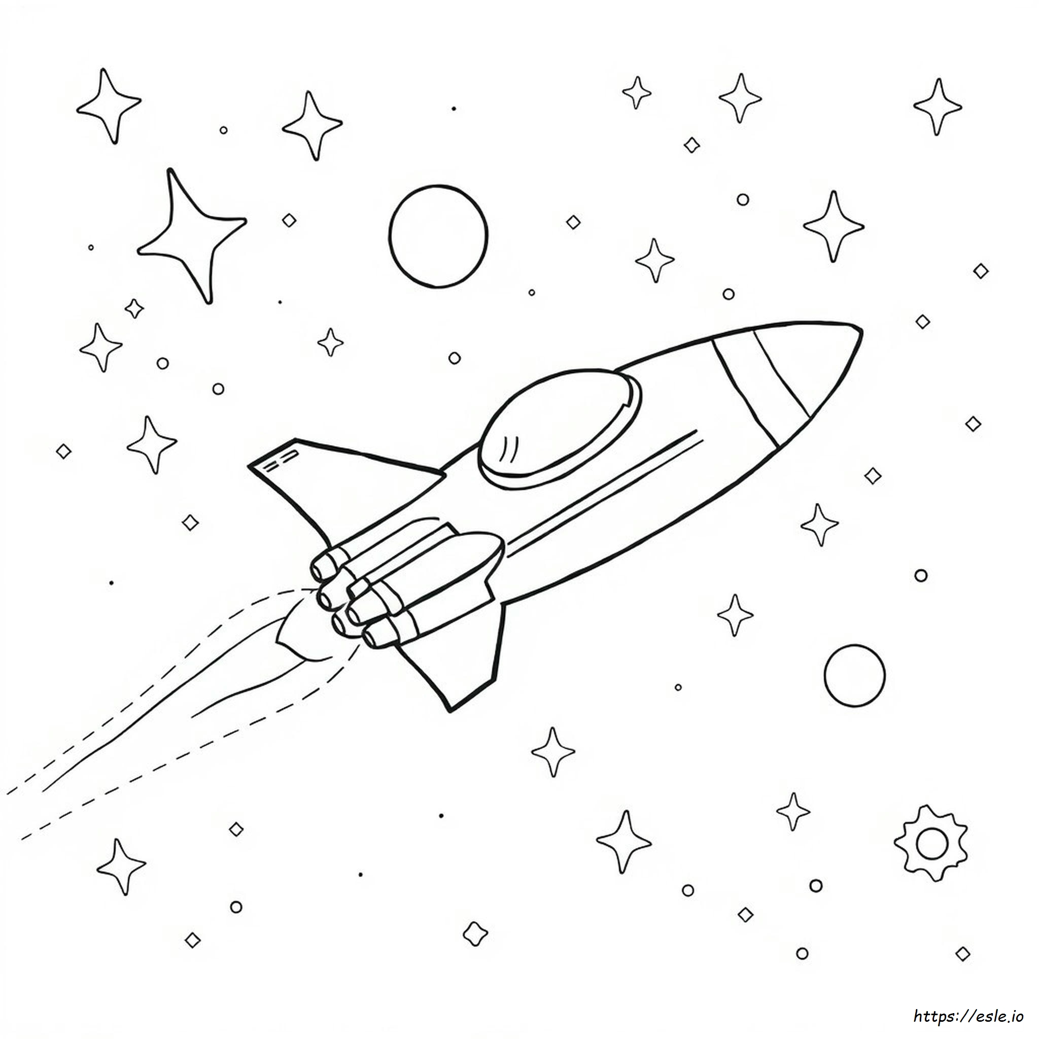 Coloriage Vaisseau Spatial Gratuit