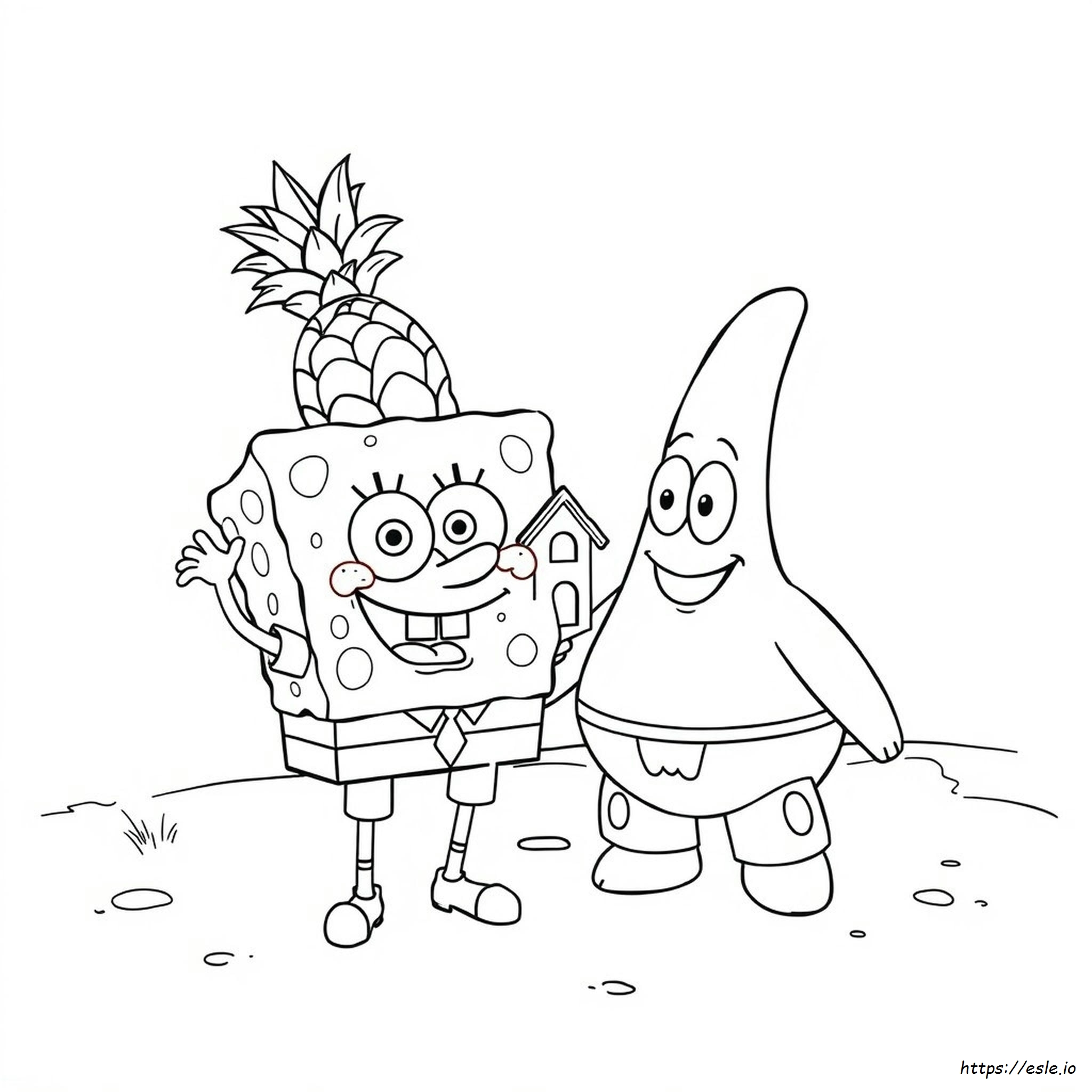 Spongebob And Patrick Printable Coloring Pages