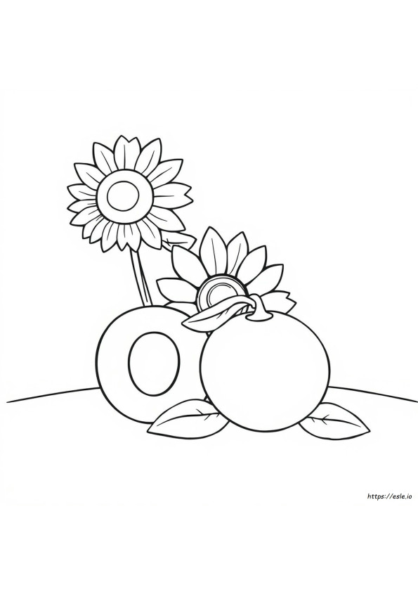 O Is For Orange Coloring Page