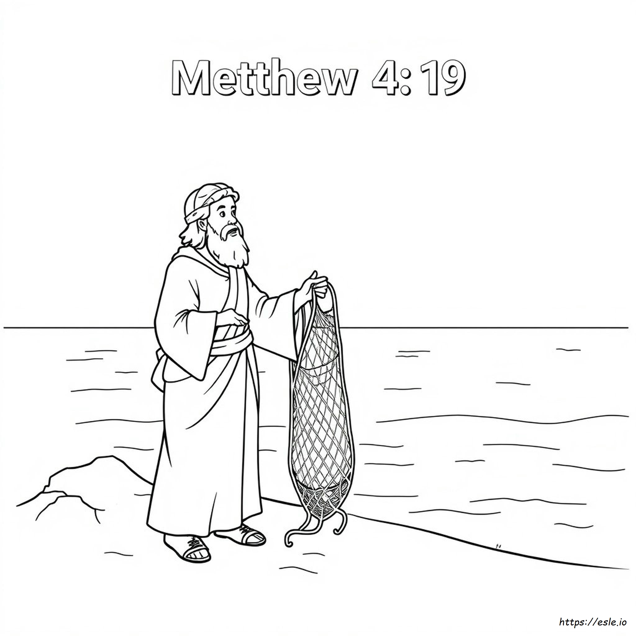 Matthew 4 19 Coloring Page