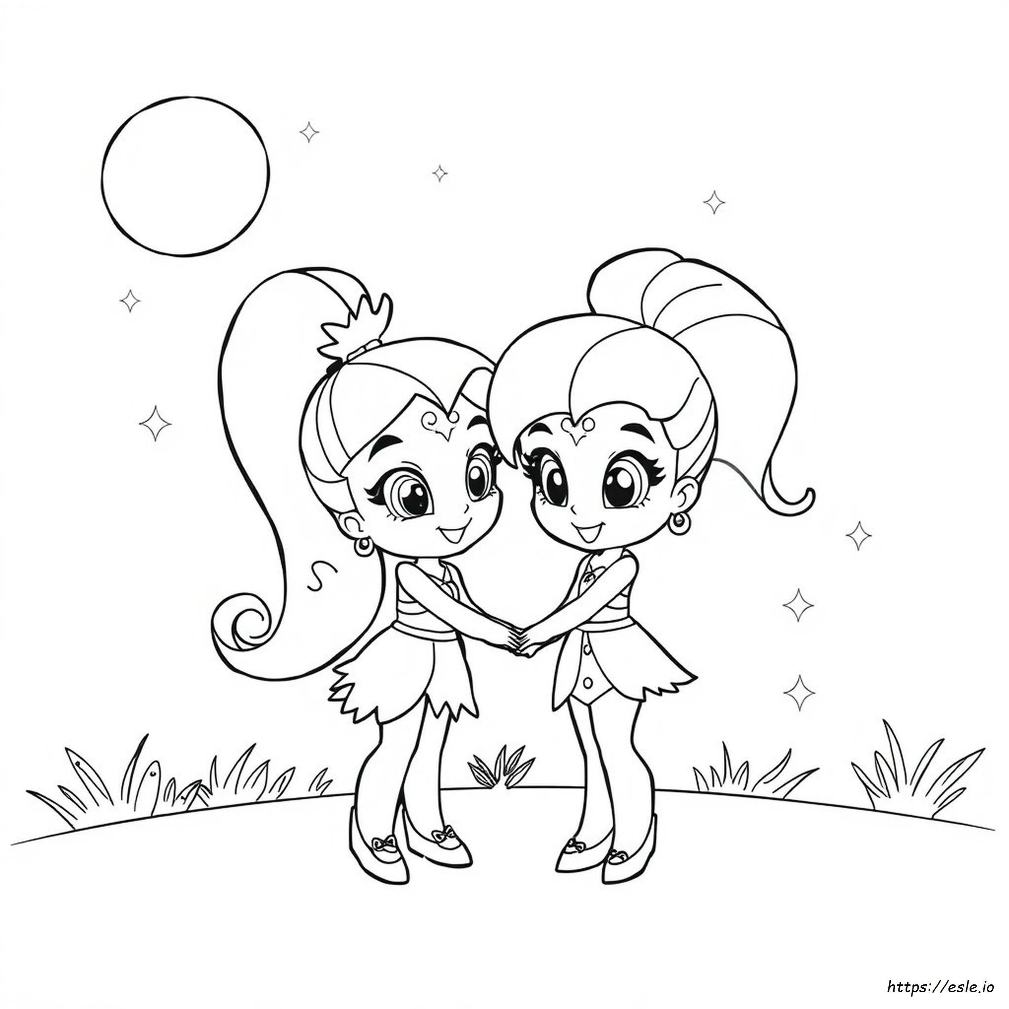 Coloring Pages Of Shimmer And Shine