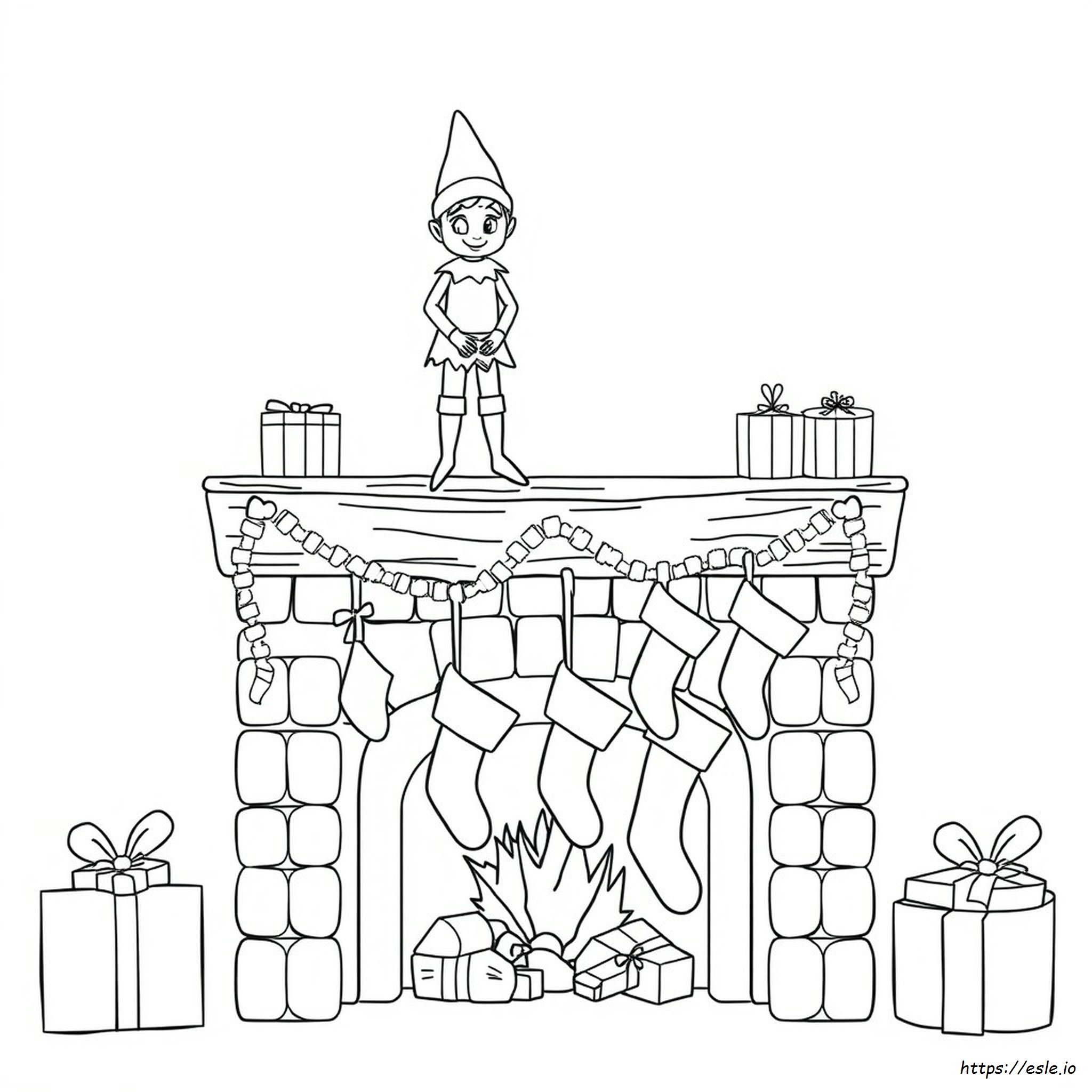 Elf On The Shelf Staand Kleurplaten kleurplaat