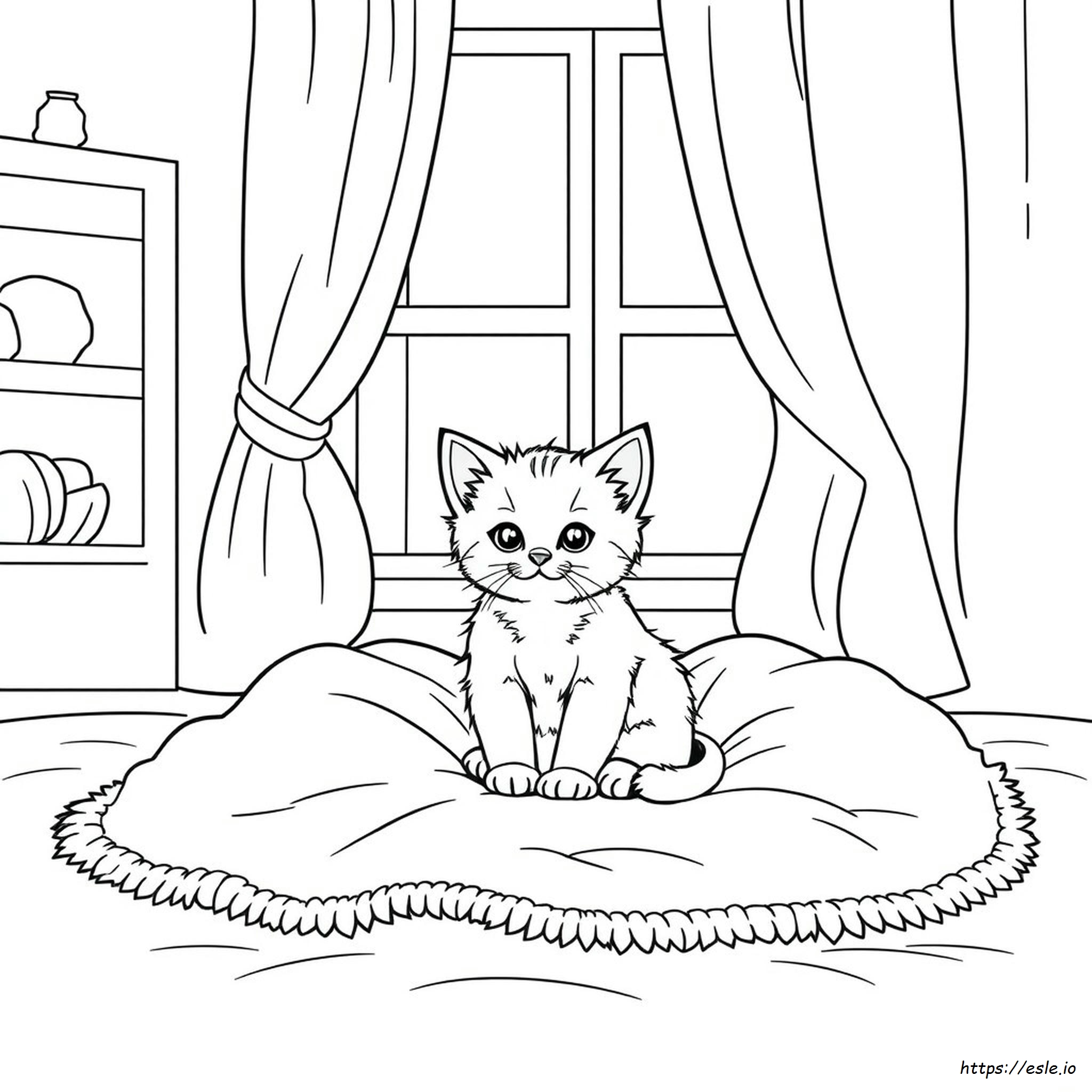 Dibujos Para Colorear Imprimibles Gratis De Gatitos