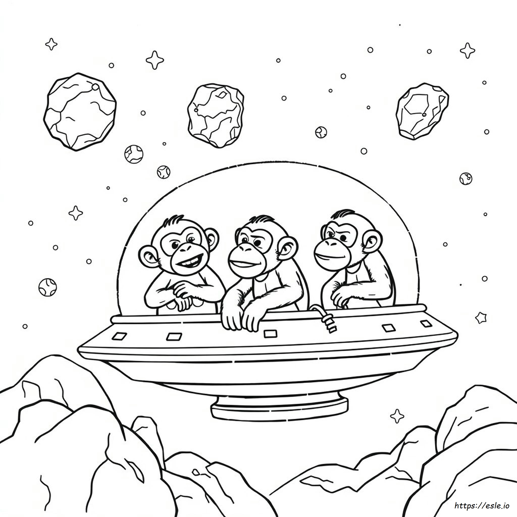 Space Chimps Coloring Pages